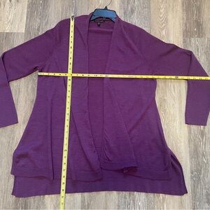 Eileen Fisher Italian Yarn Purple Mauve Cardigan Size XL